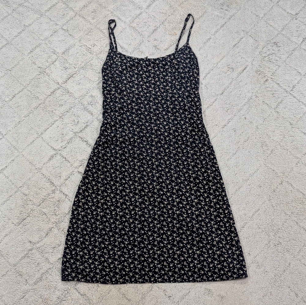 Brandy Melville Dress Womens S Blue Floral Mini Slip Colleen Feminine Y2K